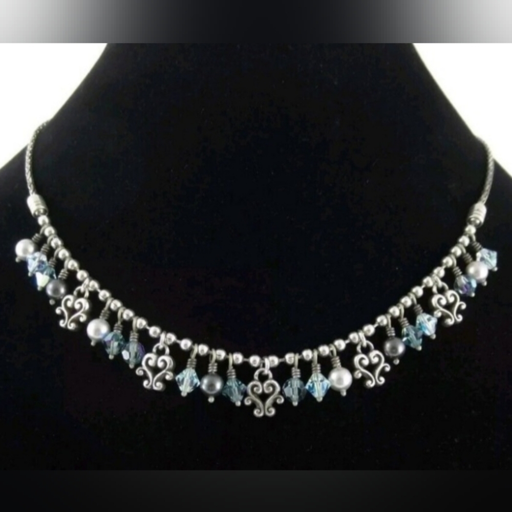 BRIGHTON CANNES Silverplate Necklace 18.5"